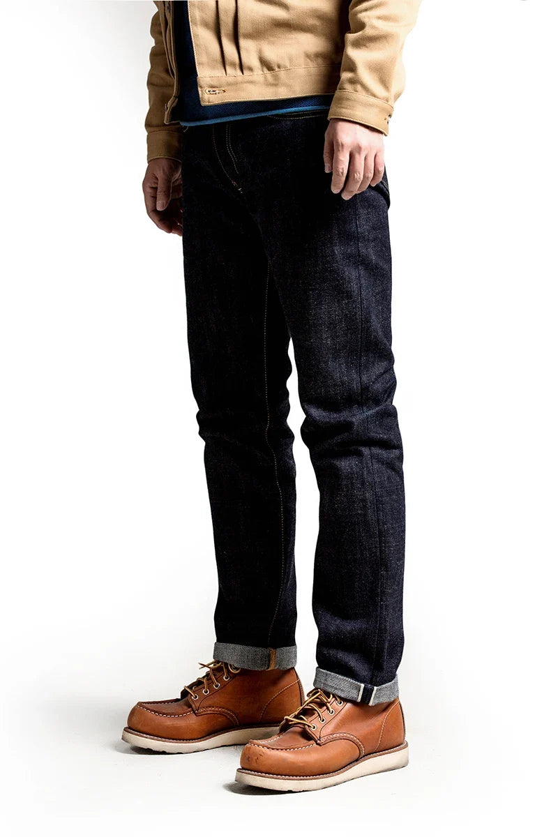 Heavy Weight Indigo Selvage Unwashed Pants Unsanforised Thick Raw Denim Jean 17oz