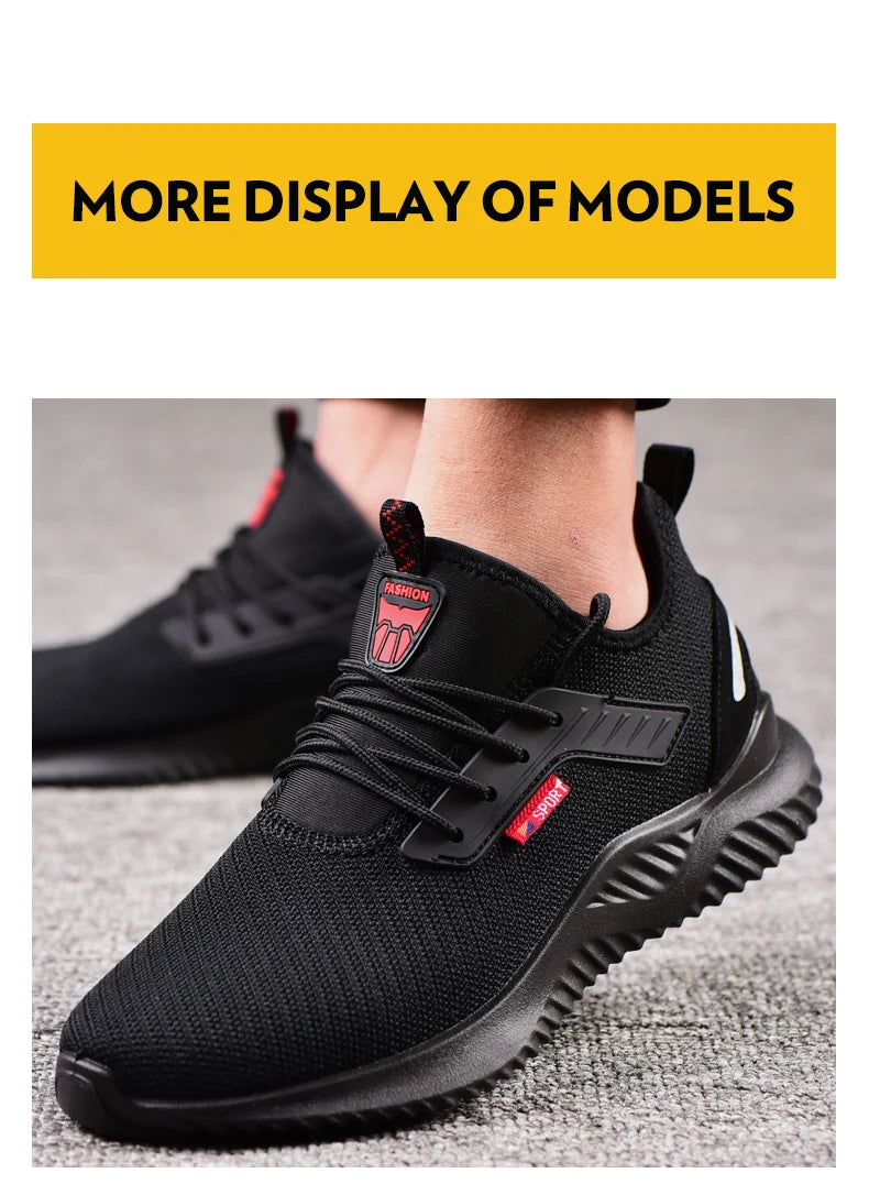 Work Safety Shoes Anti-Smashing Steel Toe Puncture Proof Construction Lightweight Breathable Sneakers shoes Men Women is Light