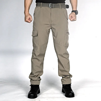 2024 Men's Tactical Casual Pants Thin Breathable Summer Casual Long Trouser Male Slim Waterproof Quick Dry Pocket Cargo Pants