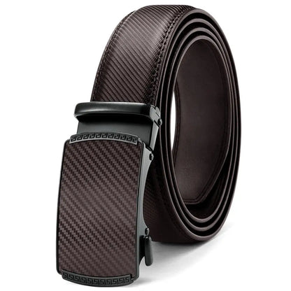 Multicolor Genuine Leather Men's Belts Fashion Business Automatic Buckle Straps Ratchet Cow Leather Waistband 3.5cm Width