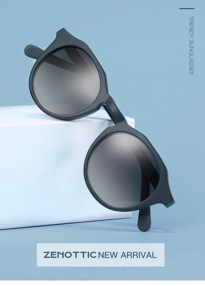Fashion Acetate Polarized Sunglasses Round Vintage  Shade UV400 New Men/Women Retro Sun Glasses 600001S