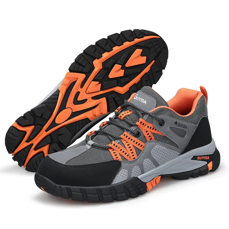 Men Steel Toe Safety Shoes Indestructible Construction Working Shoes Protection Male Footwear Breathable Hiking Industry Boots