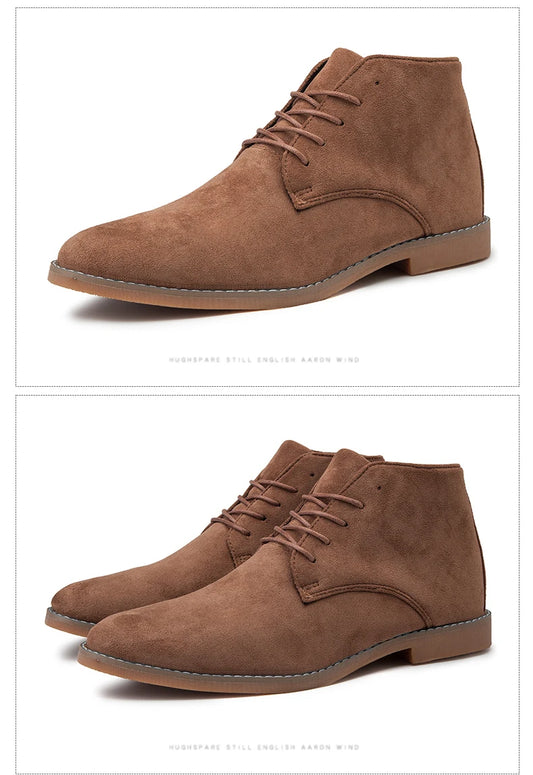 Fashion Casual Boots Men Autumn Winter Comfortable Durable Outsole Men Shoes High Quality Cow Suede Men Boots