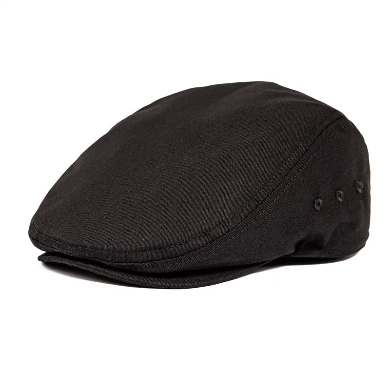 Airhole Flat Cap Mens Cotton Driver Hat Summer Newsboy Caps Ivy Hat Gatsby Breathable Beret Golf Casual Hats with Button