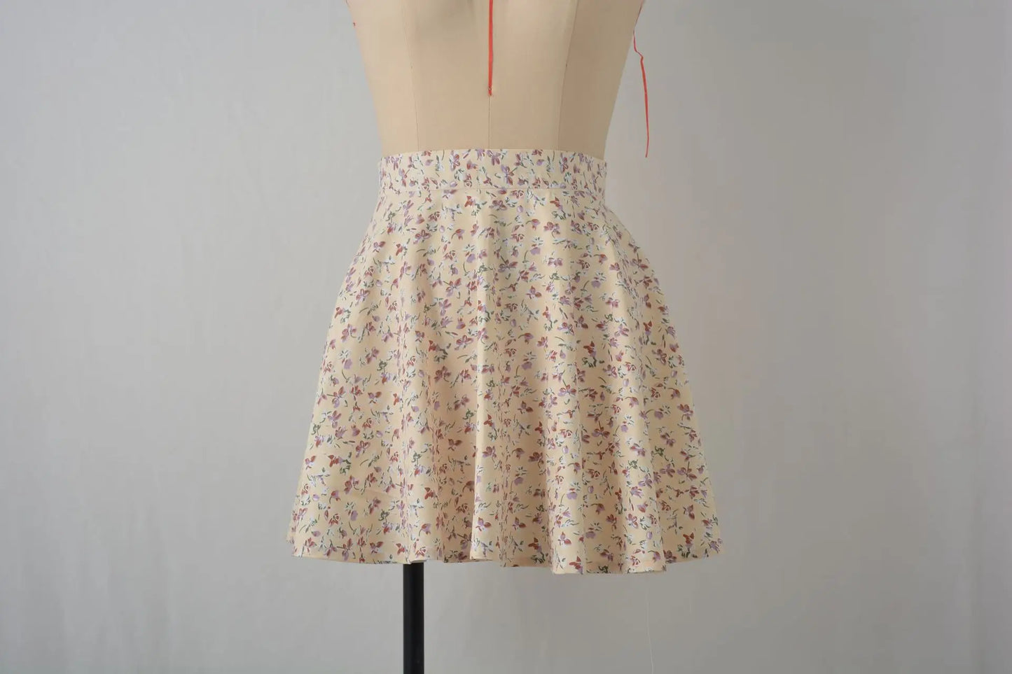 Summer new women' floral print skirt high waist umbrella mini skirt Female invisible zipper chiffon print short skirt women 2022