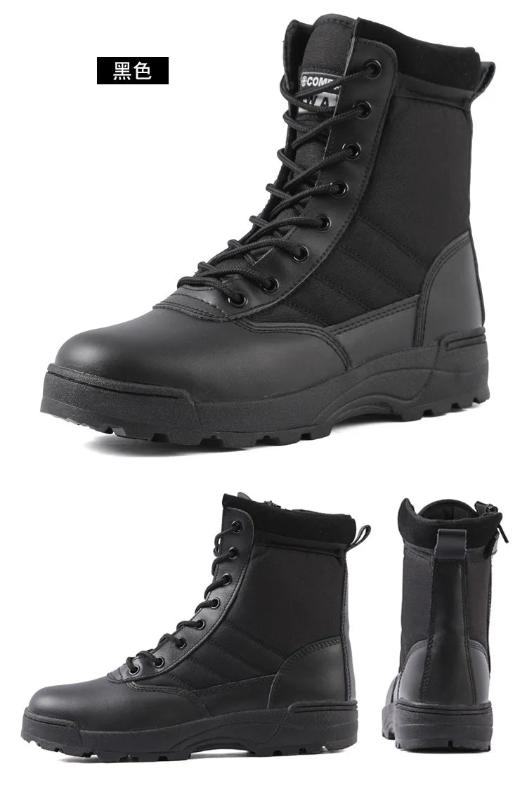 Tactical Boots Men Special Force Desert Combat Boots Outdoor Hiking Boots Ankle Shoes Men Work Safty Shoes