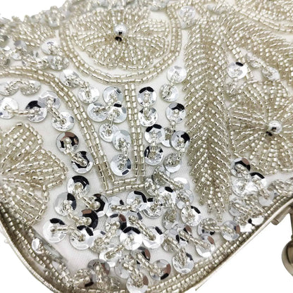 Elegant Frame Women Formal Beaded Evening Purses and Handbags Bridal Sequins Clutch Bag Cocktail Party Bag