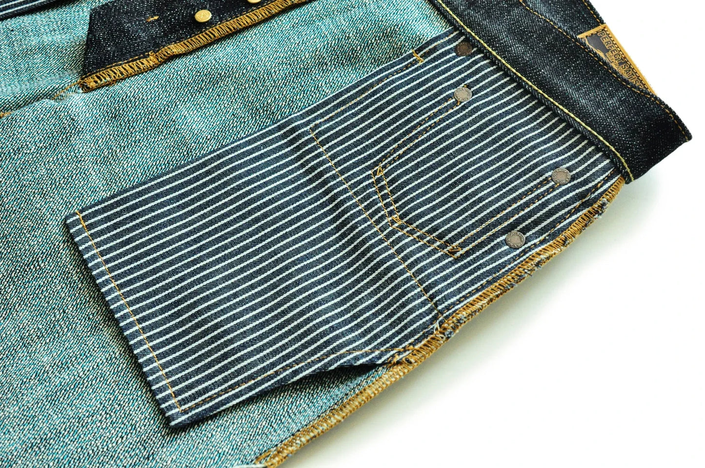 308XX-BO-Wind Jeans for Men Furinkazan Selvedge raw denim Jeans Mens Jeans 66 MODE Fit 16.8 OZ Silver-plated Buttons