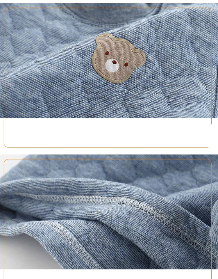Winter Kids Pajamas For Baby Children Thermal Underwear Clothes Suit Three Layers Thick Cotton Toddler Boys Girls Sleepwear Set