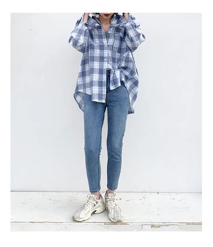 Women Jeans Retro High Waist Stretch Pencil Denim Pants Elastic for Woman Female Trousers Autumn Winter Ladies