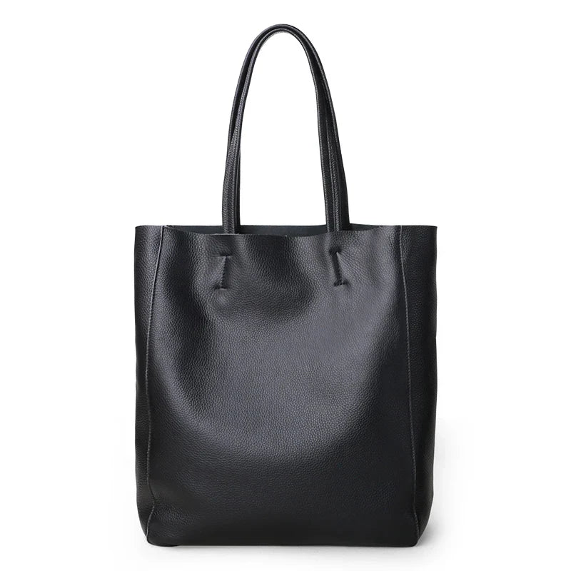 Women Luxury Bag Casual Tote Female Fashion Summer Beach Handbag Lady Popular Soft Cowhide Genuine Leather Shoulder Shopping Bag