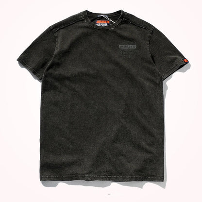 Summer New Short-Sleeved T-shirt Men 's Fashionable Mid-Length round Neck Pure Cotton Tops