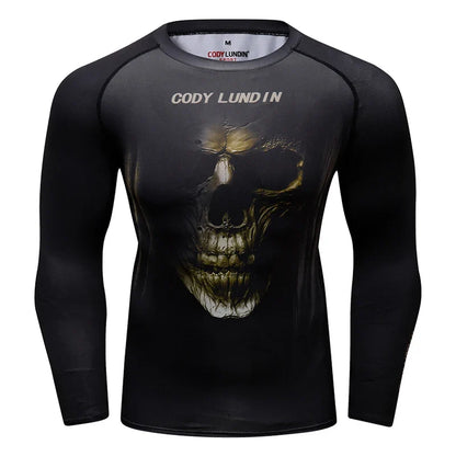 Cody Lundin Fashion Sublimation Print Rashguard Compression Gym Long Sleeves Muscle Running Boxing Shirts Jiu Jitsu Gi T-shirts