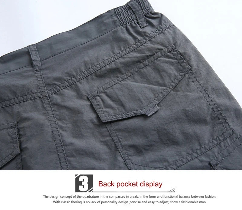 2024 Men's Tactical Casual Pants Thin Breathable Summer Casual Long Trouser Male Slim Waterproof Quick Dry Pocket Cargo Pants