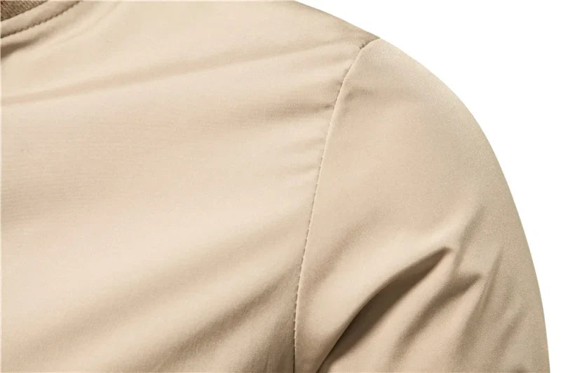 Solid Color Bomber Jacket Men Casual Slim Fit Baseball Mens Jackets New Autumn Fashion High Quality Jackets for Men