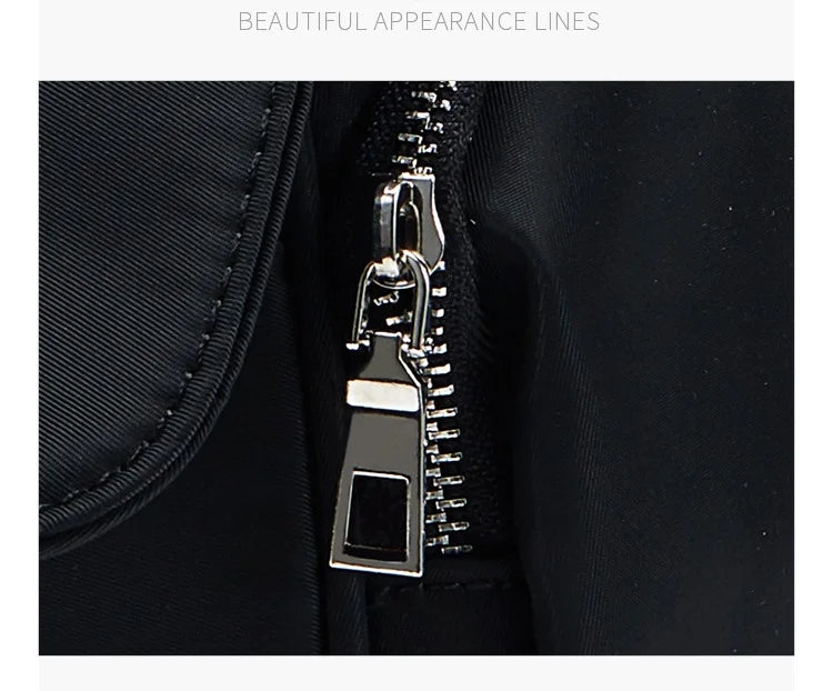Nylon Women Shoulder Crossbody Bag Black Fashion Rivet Axillary Bags Brand Design Ladies Female Handbag Small Black Bolsa Femini