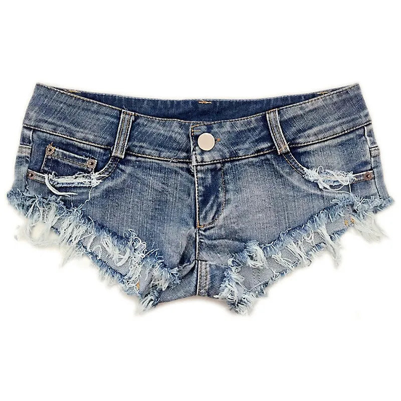 2026 Sexy Women's Jeans Denim Booty Shorts Clubwear Super Short Feminino Skinny Hole Low Waist Short