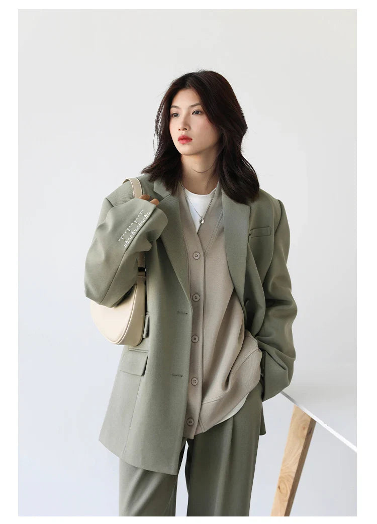 Korean Autumn Winter Women's Sports Coat Casual Loose V-neck Sweatshirt for Women Thick Warm Tops Office Lady Female