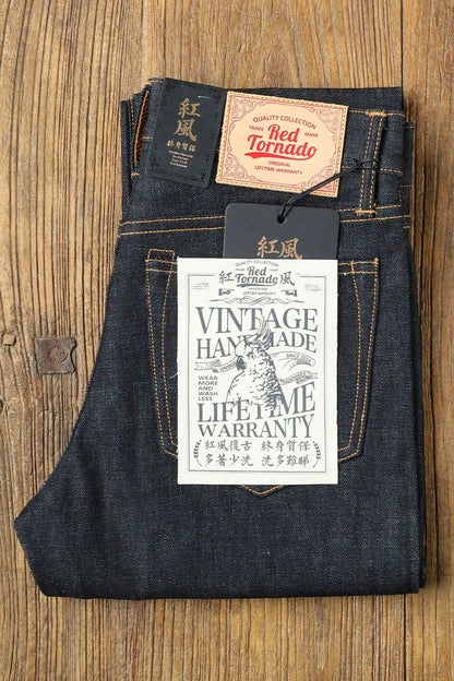 Heavy Weight Indigo Selvage Washed 16oz Pants Sanforized Thick Raw Denim Jean
