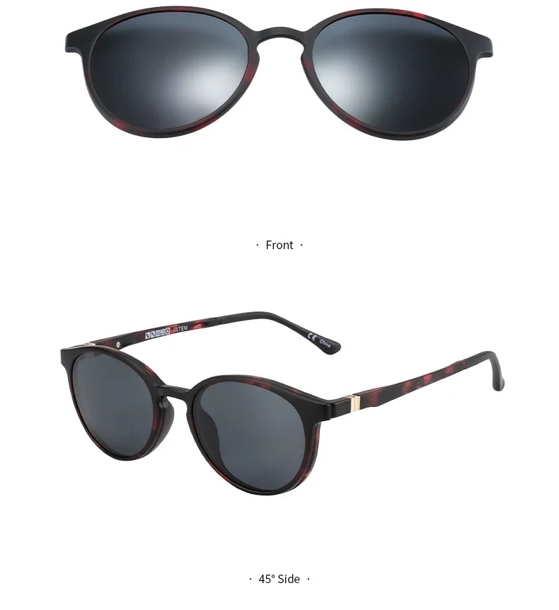 Magnetic Clip On Sunglasses Polarized Sunglasses Myopia Glasses Frame 2 in 1 Fashion Optical Shade Prescription Eyewear