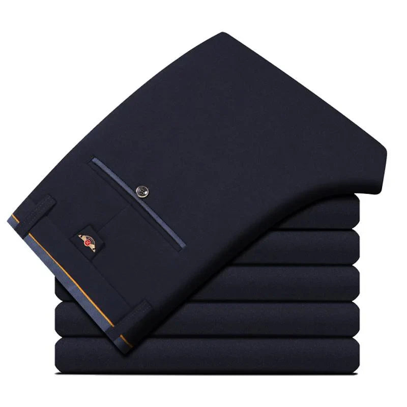Spring Autumn Mens Business Suit Pants Male Summer Thin Formal Solid Long Dress Straight Baggy Office Trousers Drop Shipping