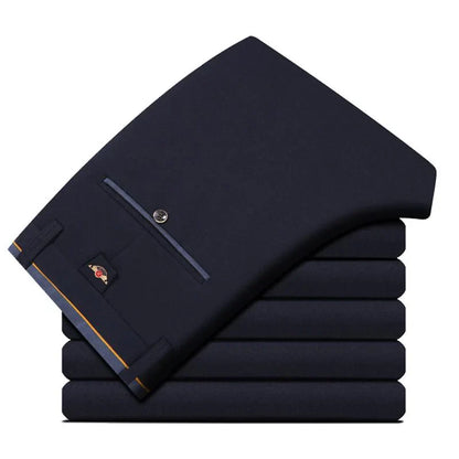 Spring Autumn Mens Business Suit Pants Male Summer Thin Formal Solid Long Dress Straight Baggy Office Trousers Drop Shipping