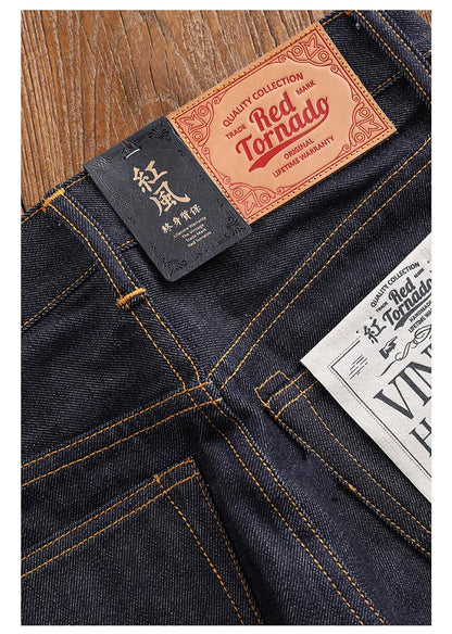 Heavy Weight Indigo Selvage Washed 16oz Pants Sanforized Thick Raw Denim Jean