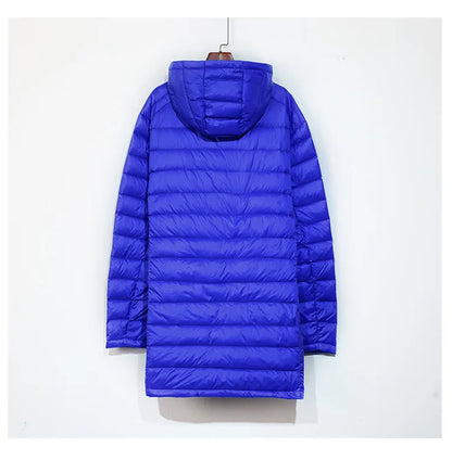 Plus 8XL Winter Long Duck Down Jacket Men Feather Parka Man Ultra Light Down Jacket Men Lightweight Warm Puffer Jackets