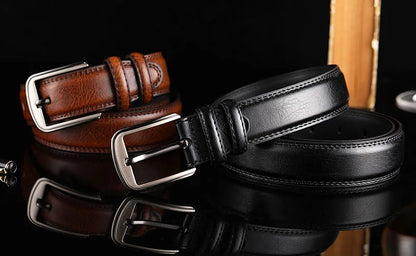 1Pc 3.7*110-130cm Men's 2nd Cowskin Leather Belts Male Designer Business Waistband Crafts for Adults Jeans Accessories