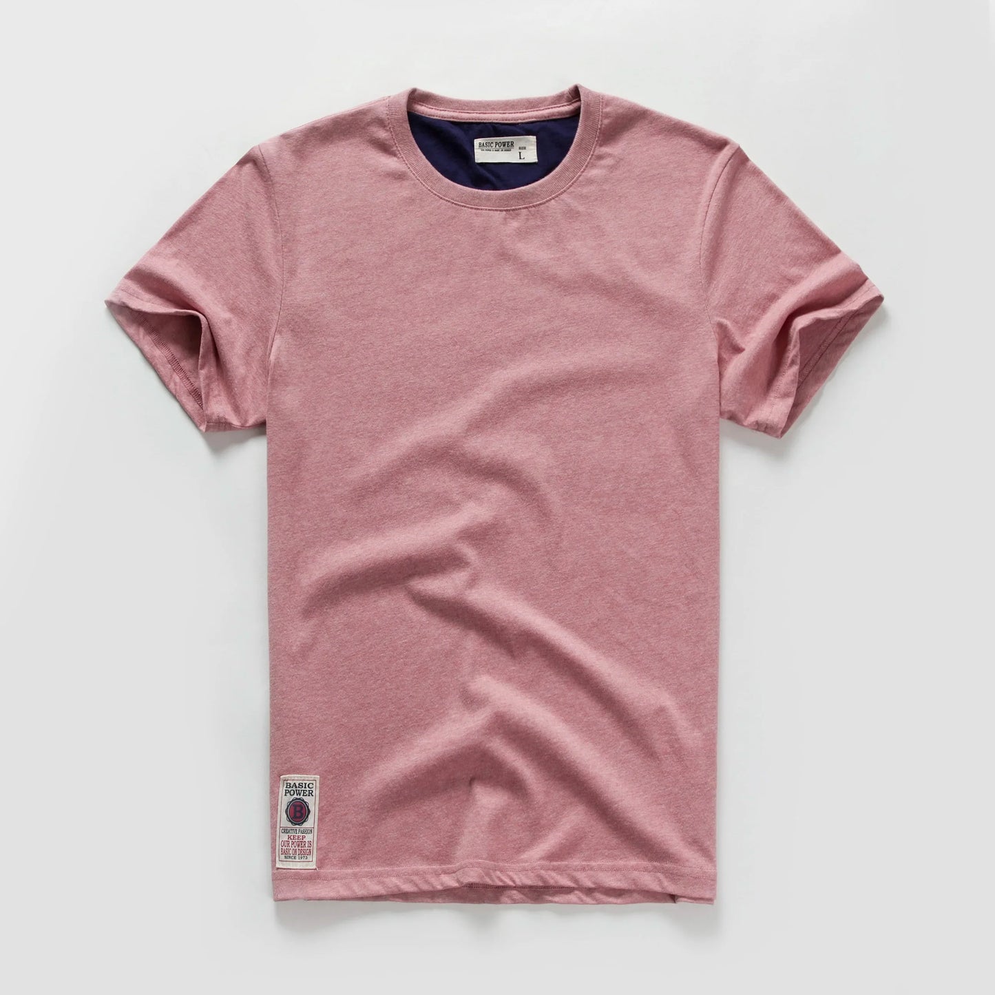 New Men Cotton Solid T-Shirt Mens Short Sleeve T-shirt Multi Pure Color Fancy Yarns T Shirt Color Wine White Blue