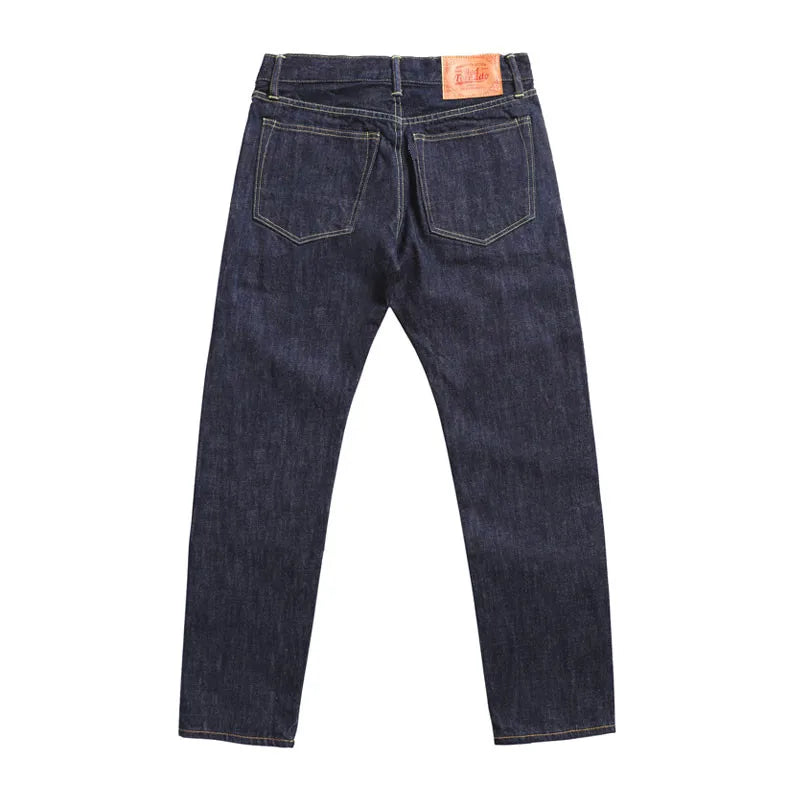 Raw Denim Jeans 16oz Heavy Weight Indigo Selvage One Washed Sanforized Zipper Pants