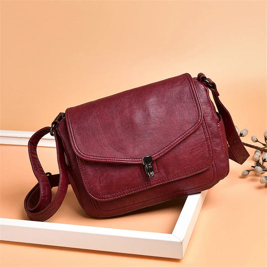 Vintage Soft Leather femmels' Shoulder Bags Luxury Handbags Women's Packet New Designer Small Crossbody Bag 2021 Sac à Femme