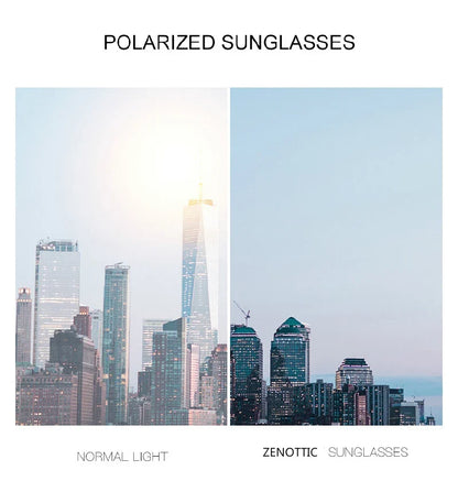 Aluminum Sports Polarized Sunglasses For Men Women Mirrored UV400 Anti-Glare Driving Sun Glases