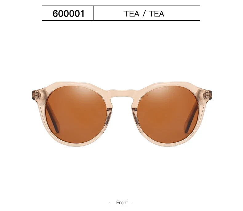 Fashion Acetate Polarized Sunglasses Round Vintage  Shade UV400 New Men/Women Retro Sun Glasses 600001S