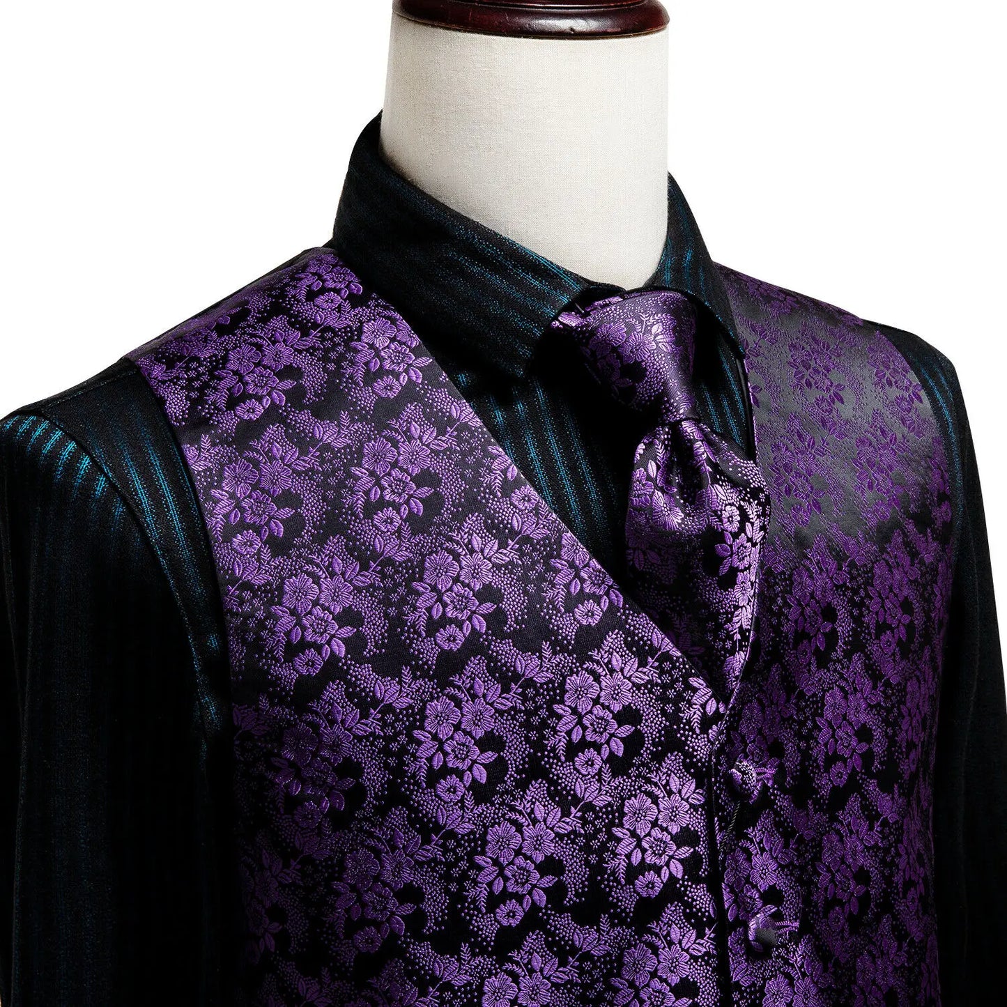 Fashion Silk Vest For Men Classic Gold Champane Yellow Waistcoat Jacket Tie Hankerchief Cufflinks Sets Dress Suit Wedding Hi-Tie