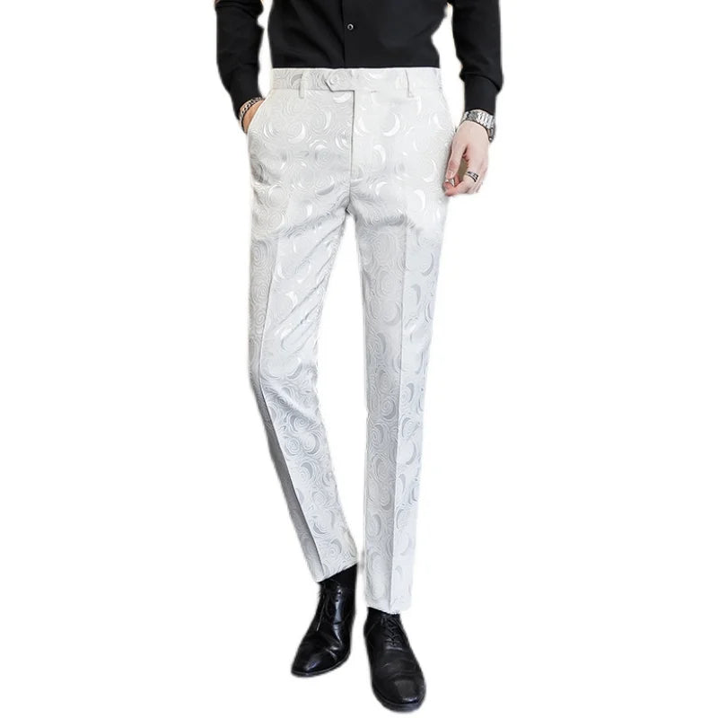 2026 Men Suit Pants, Business Office Trousers, White Black Red Pantalones Hombre Wedding Party Dress Pants Asian Sizes Slacks