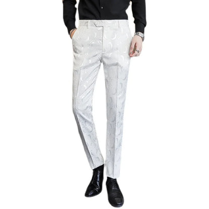 2026 Men Suit Pants, Business Office Trousers, White Black Red Pantalones Hombre Wedding Party Dress Pants Asian Sizes Slacks
