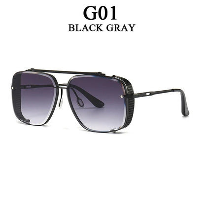New Punk Sunglasses For Men Fashion Square Vintage Steampunk Glasses Luxury Oculos De Sol Masculino Luxe Lunette De Soleil Homme