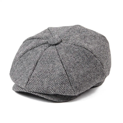Kids Newsboy Caps Small Size Boy Woolen Tweed Flat Cap Herringbone Girl Infant Toddler Youth Beret Hat for Child