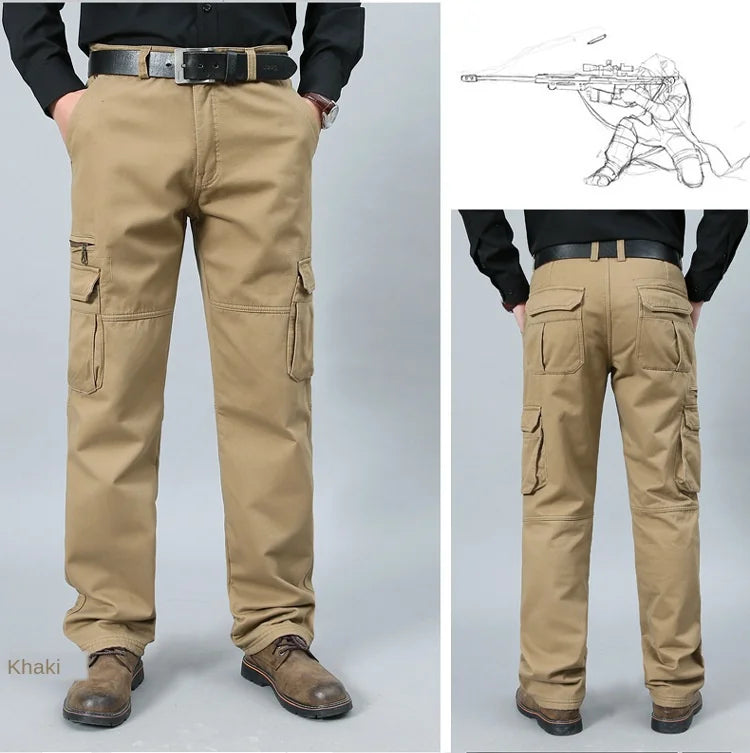 Big Size 29- 44 46 48 Cargo Pants Men Straight Loose Work Tactical Mens Pants Mens Pants Militar Safari Men Trousers swat pants