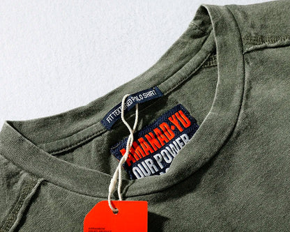 Summer New Short-Sleeved T-shirt Men 's Fashionable Mid-Length round Neck Pure Cotton Tops