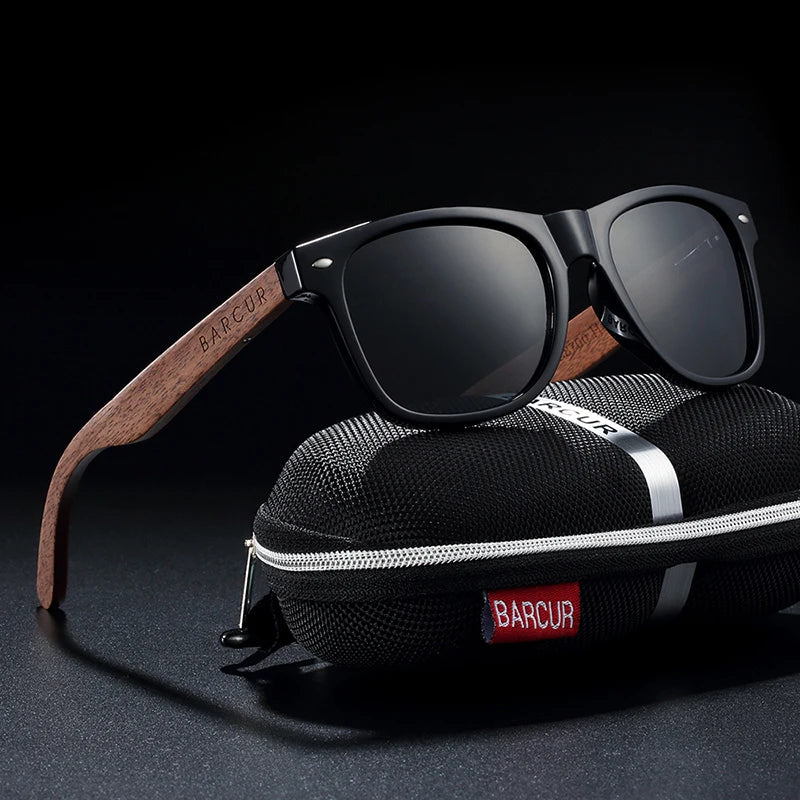 Black Walnut Sunglasses Wood Polarized Sunglasses Men Glasses Men UV400 Protection Eyewear Wooden Original Box