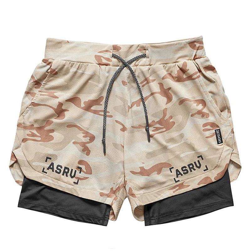Men's Summer Quick Dry Running 2 in 1 Shorts Sports Jogger Short Pants Male Gym Fitness Training Sweatpants Plus Size M-5XL