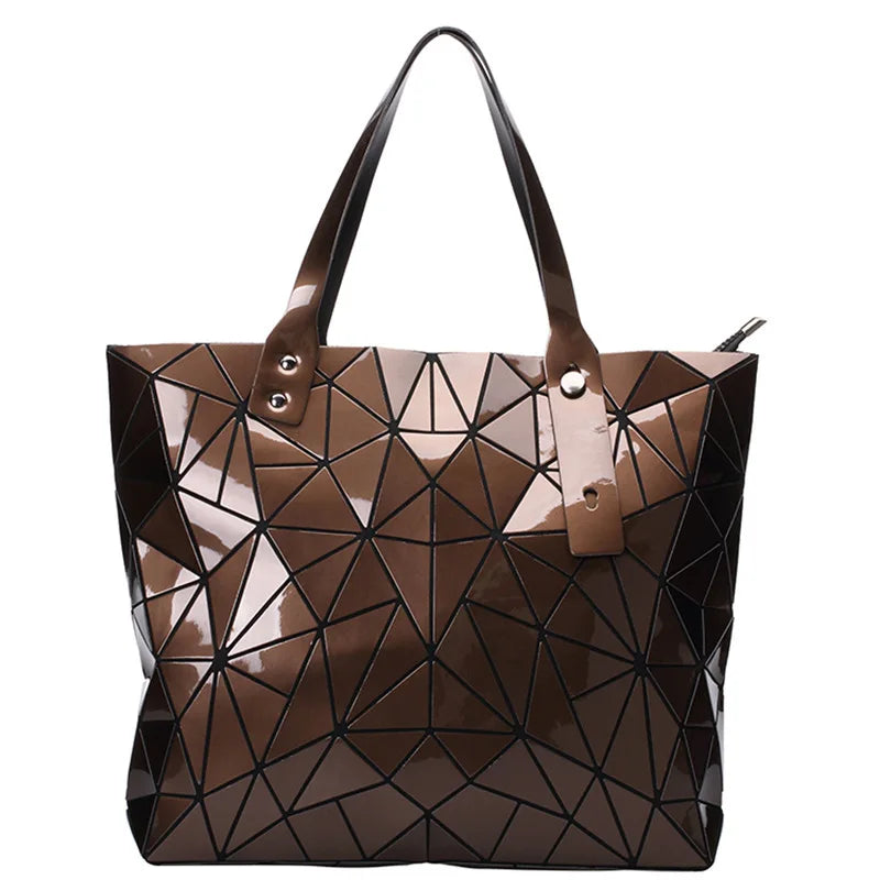 Women Bag Hot Sale 2026 Female Tote Shoulder Bag New Luxury Handbags Woman Bags Designer Geometry Hologram Top-Handle Bag