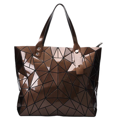 Women Bag Hot Sale 2026 Female Tote Shoulder Bag New Luxury Handbags Woman Bags Designer Geometry Hologram Top-Handle Bag