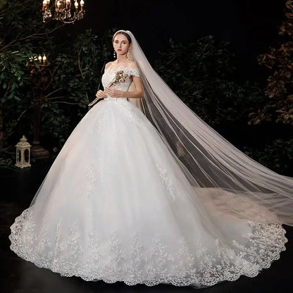 Best Selling 2024 Long Sleeve V Neck Lace Wedding Dress 2026 Vintage Bride Bridal Ball Gown Modest Wedding Dresses  Customized