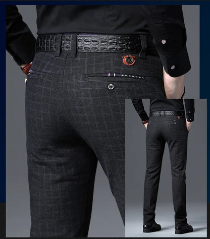 Spring Autumn New Fashion Mens Casual Pants High Quality Brand Business Pants Male Clothing Cotton Formal Trousers Men Clothing