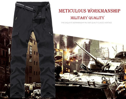 2024 Men's Tactical Casual Pants Thin Breathable Summer Casual Long Trouser Male Slim Waterproof Quick Dry Pocket Cargo Pants