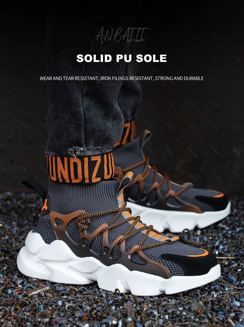 Indestructible Safety Work Shoes With Steel Toe Cap Breathable Outdoor Sports Boots Sneakers Security Construction Boots