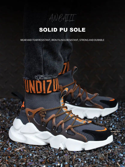 Indestructible Safety Work Shoes With Steel Toe Cap Breathable Outdoor Sports Boots Sneakers Security Construction Boots